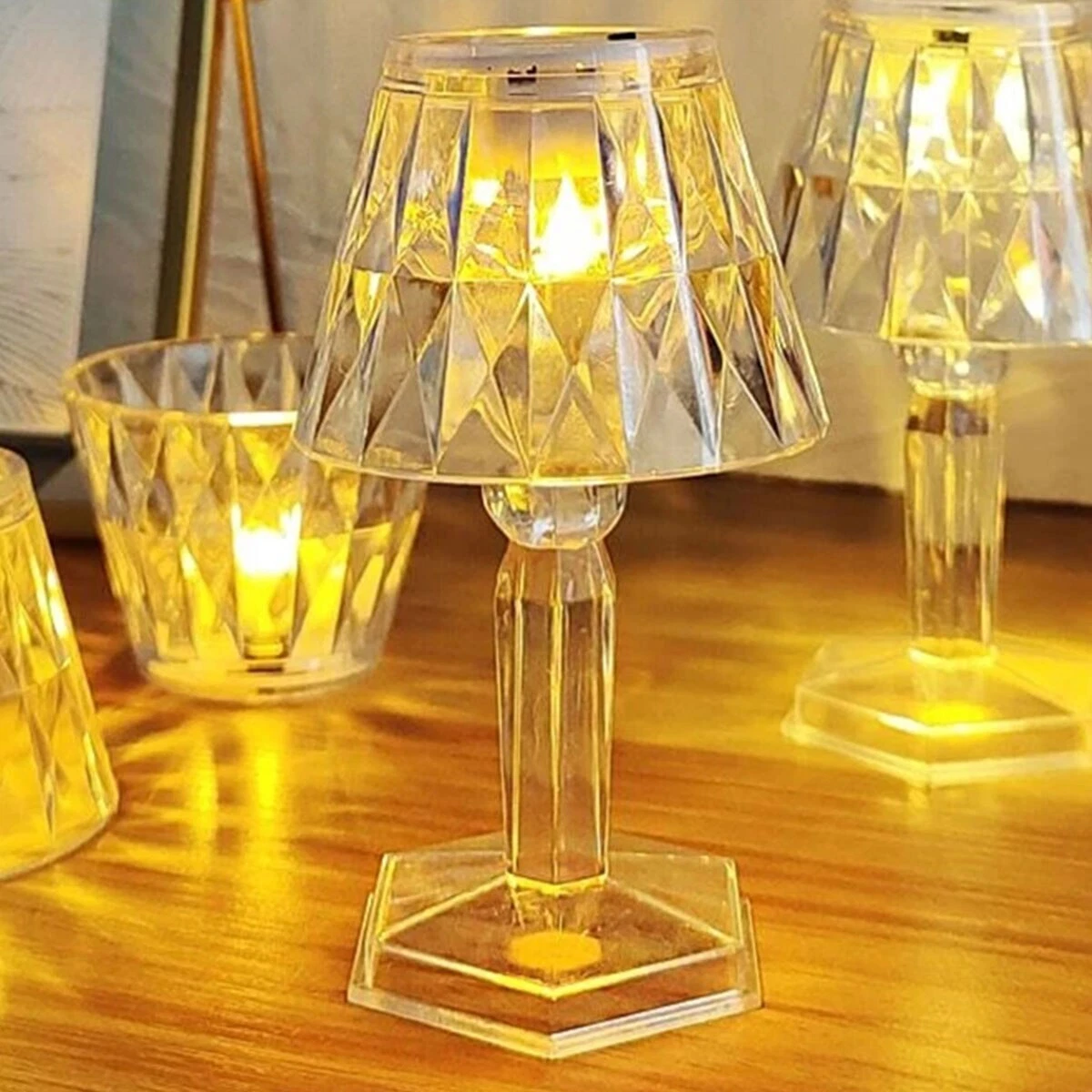 Mini crystal table lamp deals