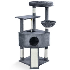 VIBRANT LIFE INDOOR 50 INCH CAT TREE TOWER W/ LARGE CONDO AND PERCH, GRAY