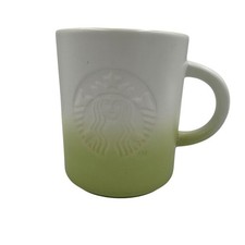Starbucks Coffee Mug 16oz Green White Ombre Embossed Siren Logo Matte