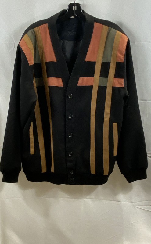 George Gina & Lucy Women's Bomber Jacket Black Colorblock Patchwork Sz 2XL