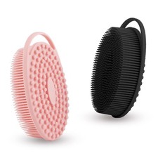 Soft Silicone Body Scrubber 2 PCS Silicone Body Shower, Silicone Loofah 2 in ...