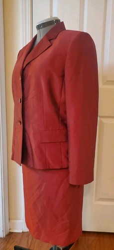 Traje Falda LE SUIT Essentials 2 piezas Rojo Nylon Poliéster Talla 16 - Imagen 6 de 10