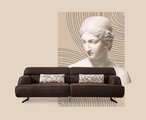 Sofa 3 Sitzer Designer Sofa Couch Polster Sofas Couchen Stoff Leder Neu-image