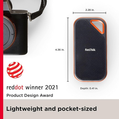 SanDisk 1TB Extreme PRO Portable SSD, USB-C USB 3.2 Gen 2x2 External NVMe Solid - 第 3/6 張圖片