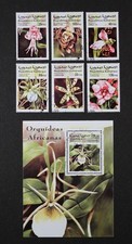 AFGHANISTAN 1999 Flowers, Orchids, set of 6 + 1 S/S Used CTO (LotD17)