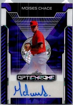 2025 Leaf Moises Chace Optichrome Baseball Purple Auto /5
