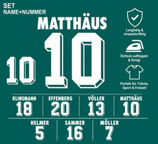 Name Nummer Set für WM adidas Trikot Deutsch...
