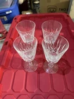 VINTAGE Waterford Crystal Set Of  4 Claret Wine Glass 7 3/8” Tall BIN G