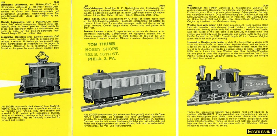 КАТАЛОГ EGGER-BAHN 1966 С АНГЛИЙСКИМИ, НЕМЕЦКИМИ, ФРАНЦУЗСКИМИ ОПИСАНИЯМИ - Изображение 3 из 3