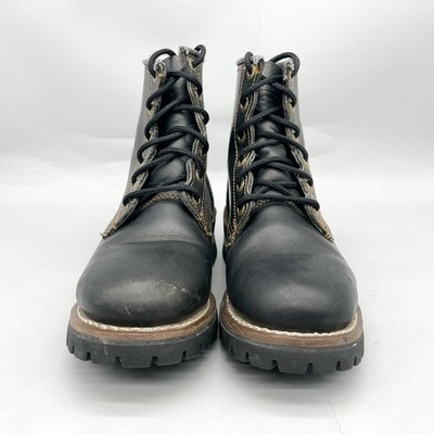 Skechers Womens 7.5 VTG Laramie Combat Boots Black Leather  display picture 3