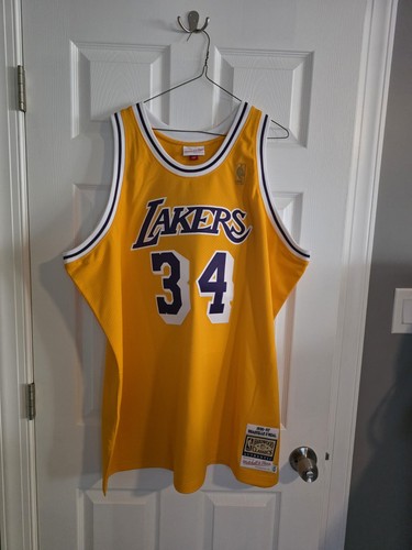 100% Authentic Shaquille O'Neal Mitchell & Ness 96-97 Lakers Jersey Sz 56 XXXL 