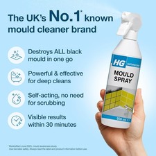 HG Mould Spray, Effective Black Mould & Mildew Cleaner, Removes Stains – 500ml 14.10 per litre