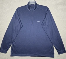 Patagonia Capilene Blue Long Sleeve 1/4 Zip Pullover Base Layer Men's XL - READ