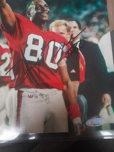 Jerry Rice Autographed Color 8x10 Photograph-TriStar Certified