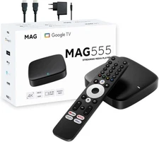 New Infomir MAG 555 MAG555 4K Google TV Box with Dual-Band Wi-Fi, Bluetooth 5.0