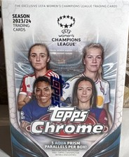 Topps Chrome UEFA Women's Champions League 23-24 Soccer Trading Card Box SEALED