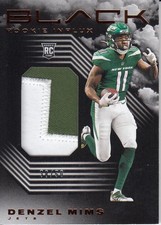 2020 Panini Black Denzel Mims Rookie Influx Memorabilia Copper /50 Jets