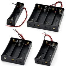 Black Plastic DIY Battery Storage Case Holder Container 1X 2X 3X 4X 18650