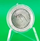 2017 1oz Silver Australia Kangaroo .9999 Fine Light Spot Perth Mint In Capsule