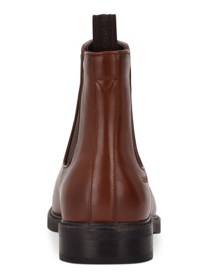 CALVIN KLEIN Mens Brown Pull Tab Fenwick Round Toe Block 