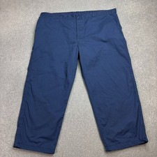 VINTAGE French Trousers Adult 46x26 Blue Workwear Chore Distressed Utility Mens