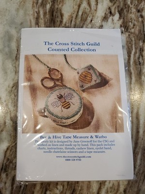 The Cross Stitch Guild Kit: Bee & Hive Tape Measure & Watbo PLS READ DESCRIPTION