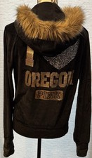 Victoria  s Secret PINK Faux Fur Jacket Hoodie Oregon EXTREMELYRARE