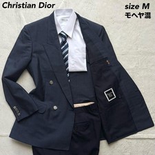 USED MINT CONDITION CHRISTIAN DIOR SUIT, MOHAIR BLEND, GOLD BUTTONS, DOUBLE-BR