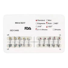 100 Packs Dental Orthodontic Standard Roth 022 345 Hooks Metal Brackets Braces