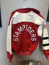 CFL Football Calgary Stampeders New Large With Leather Sleeves