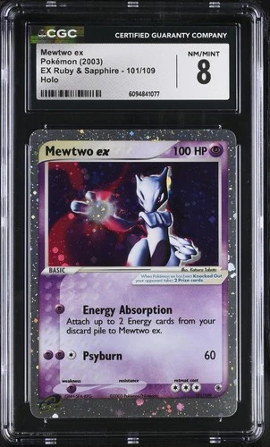CGC 8 Mewtwo ex 2003 EX Ruby & Sapphire 101/109