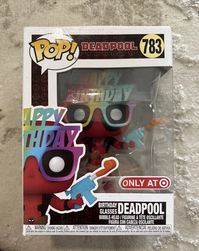 FUNKO POP ! BIRTHDAY GLASSES DEADPOOL 783 TARGET EXCLUSIVE