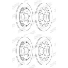 2X JURID BREMSSCHEIBEN HINTEN 284mm VOLL PASSEND FÜR HYUNDAI GRANDEUR I30 IONIQ