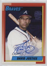 2018 Topps Archives Fan Favorites 1990 Design Purple /150 David Justice Auto 8yo