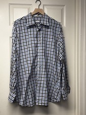 Peter Millar Men's Long Sleeve Button-Up Size XL 100 Cotton Multicolor Plaid