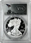 2020-W Proof American Silver Eagle End of WWII V75 Privy PCGS PF70DCAM FIRST STR