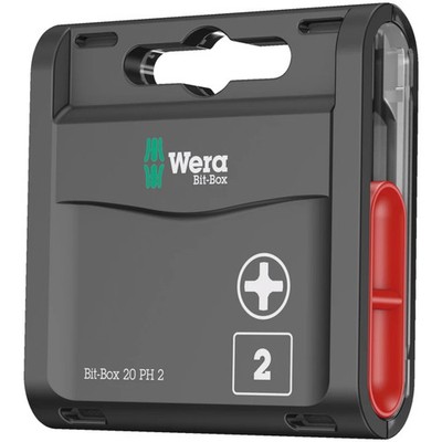 WERA 05057750001 Bit-Box 20 PH, PH 2 x 25 mm, 20 pieces