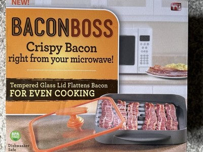 Bacon Boss As Seen on TV Microwave Bacon Cooker New In Box Crispy Bacon BPA Free