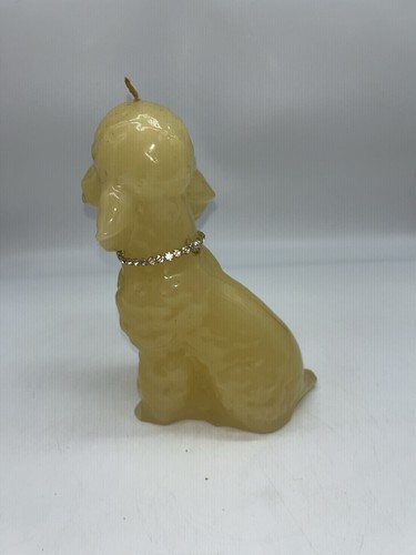 "Figura de perro caniche vintage de 8"" vela de cera 1D" - Imagen 4 de 8