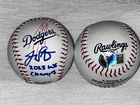 Justin Wrobleski Dodgers Signed Logo Baseball Beckett Witness 2025 WS Champs