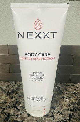 Nexxt Body Care - Glitter Body Lotion- Pink Sugar- 6.7 Oz-Shea Butter &Vitamin E