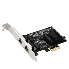 PCI-E Network Adapter RTL8125B+ASM1806 Ethernet Card 2.5G Gigabit Dual RJ45 LAN