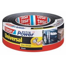 tesa Extra Power Universal Duct Tape - Adhesive with 50m x 50mm, Black  0.36 per metre