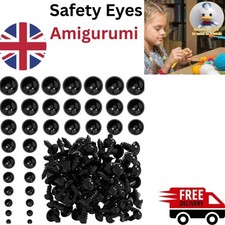 100/50PCS Black Safety Eyes for Amigurumi 5&ndash;20 mm, with Washers, For Crocheting