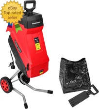 120V 15A Corded Electric Wood Chipper Shredders with 45Mm Branch Capacity Coll