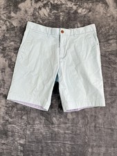 Tommy Hilfiger Mens Light Blue Flat Front Chino Shorts Size 32 Cotton