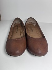 Women s Lucky Brand Emmie Leather Ballet Flats Size 8.5 Bourbon