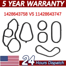Oil Cooler Gasket Seal W/ Filter Housing Gasket Set For Mini Cooper 07-16 OE