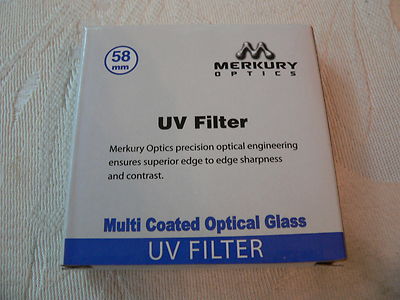 Merkury Optics UV-58 Filter 58 mm.Multi Coated Optical Glass