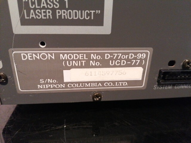 Denon UCD-77 Separate Component CD Player Unit | eBay